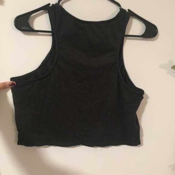 Black Suede Crop Top 🦇 - Picture 4 of 6